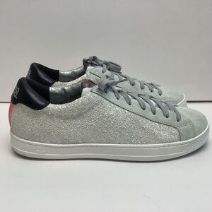 P448 John Glitter Pearl White Sneakers, Size EU 42 (11?) New Without Box,